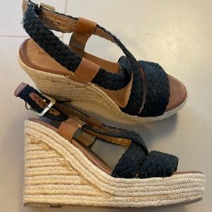 Brown and black wedges